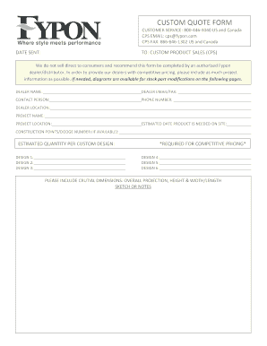 Fypon Custom Quote Form