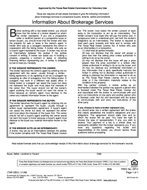 Texas Real Estate Brokerage Services Disclosure