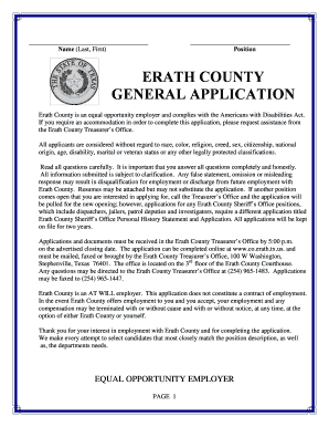 Erath County General Application