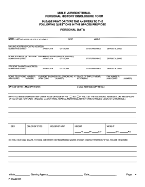 Multi Jurisdictional Casino Gaming Qualification Form