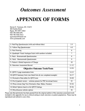 Red Flag Questionnaire