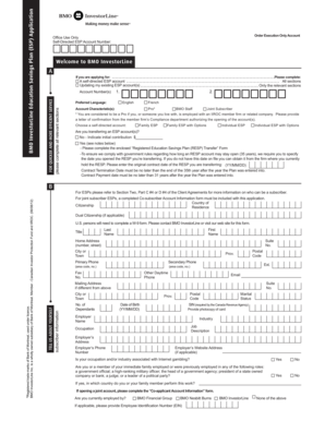 BMO InvestorLine Education Savings Plan Application