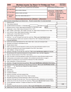 Montana Income Tax Return for Estates and Trusts