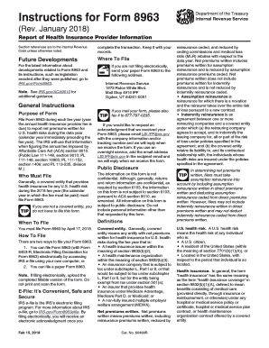 IRS Form 8963 Health Insurance Provider Information
