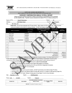 Workers' Compensation Annual Payroll Report