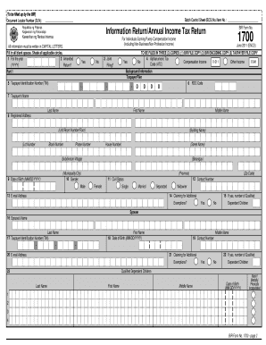 BIR Form 1700 Annual Income Tax Return