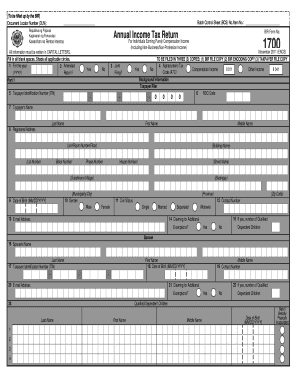 BIR Form 1700