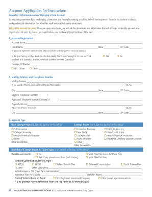 PIMCO Institutional Account Application
