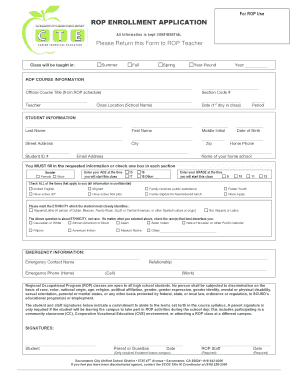 ROP Enrollment Application