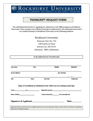 Transcript Request Form