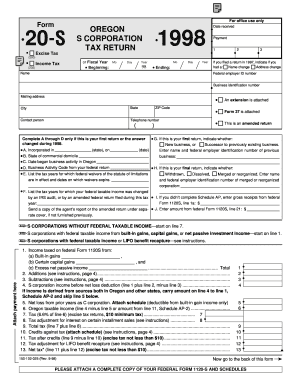 Oregon S Corporation Tax Return