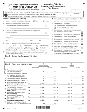 Illinois Amended Fiduciary Income and Replacement Tax Return