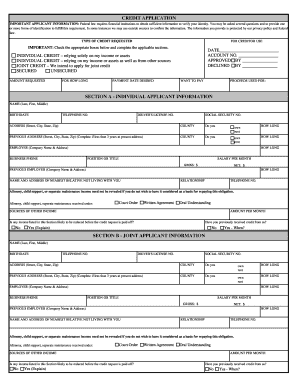 Credit Application Form