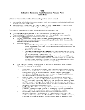 Outpatient Behavioral Health Treatment Request Form