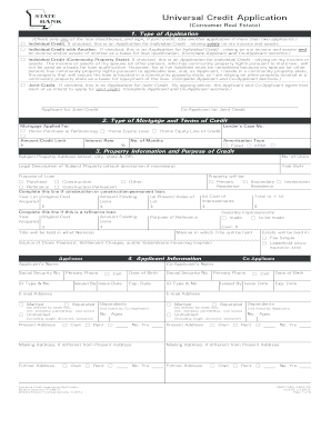 Universal Credit Application for Real Estate