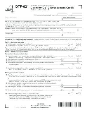 New York QETC Employment Credit Claim Form