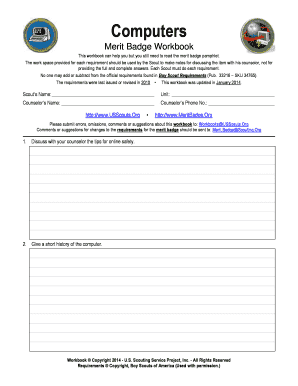 Computers Merit Badge Workbook