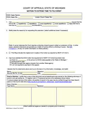 Motion to Extend Time to File Brief