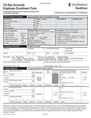 California Employee Enrollment Form