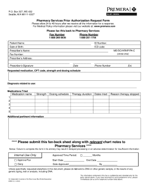 Pharmacy Services Prior Authorization Request Form