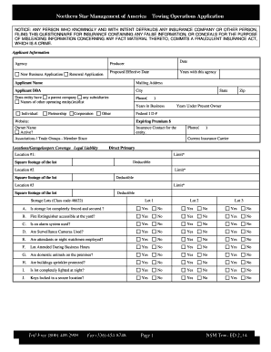 Northern Star Towing Operations Application