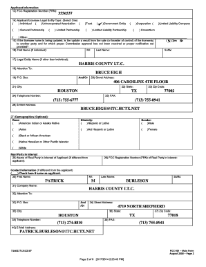 FCC 601 Wireless Telecommunications Application