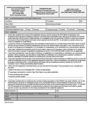 Georgia background check form - oasas criminal background check unit counsel's office trs 52 form