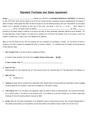 Standard Purchase and Sales Agreement