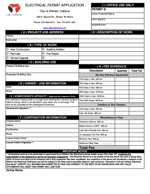 Electrical Permit Application