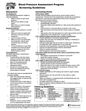 Blood Pressure Assessment Program