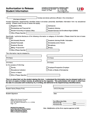 FERPA Authorization Form