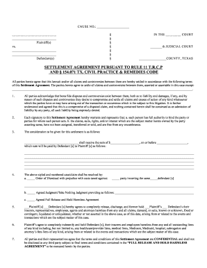 Texas Settlement Agreement
