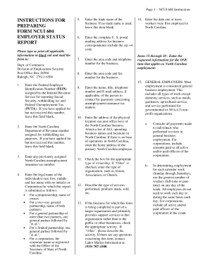 North Carolina Employer Status Report