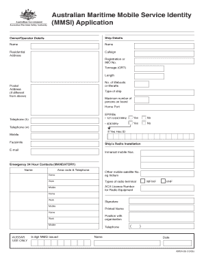 Australian MMSI Application