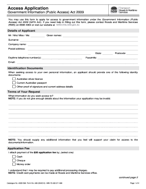 GIPA Act Access Application Form