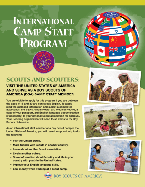 International Camp Staff Application