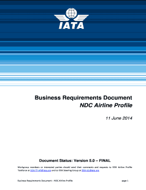 Business Requirements Document Template - IATA - iata