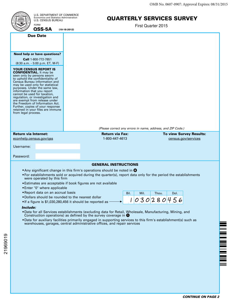 QSS-5A - Business Help Site - Census.gov - bhs econ census Preview on Page 1