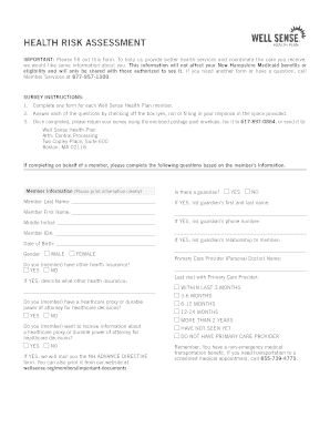 Health Risk Assessment Form