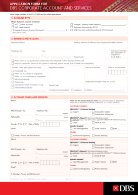DBS Corporate Account Application Form