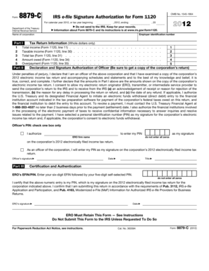 IRS Form 8879-C for Form 1120