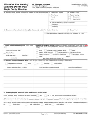 Affirmative Fair Housing Marketing Plan