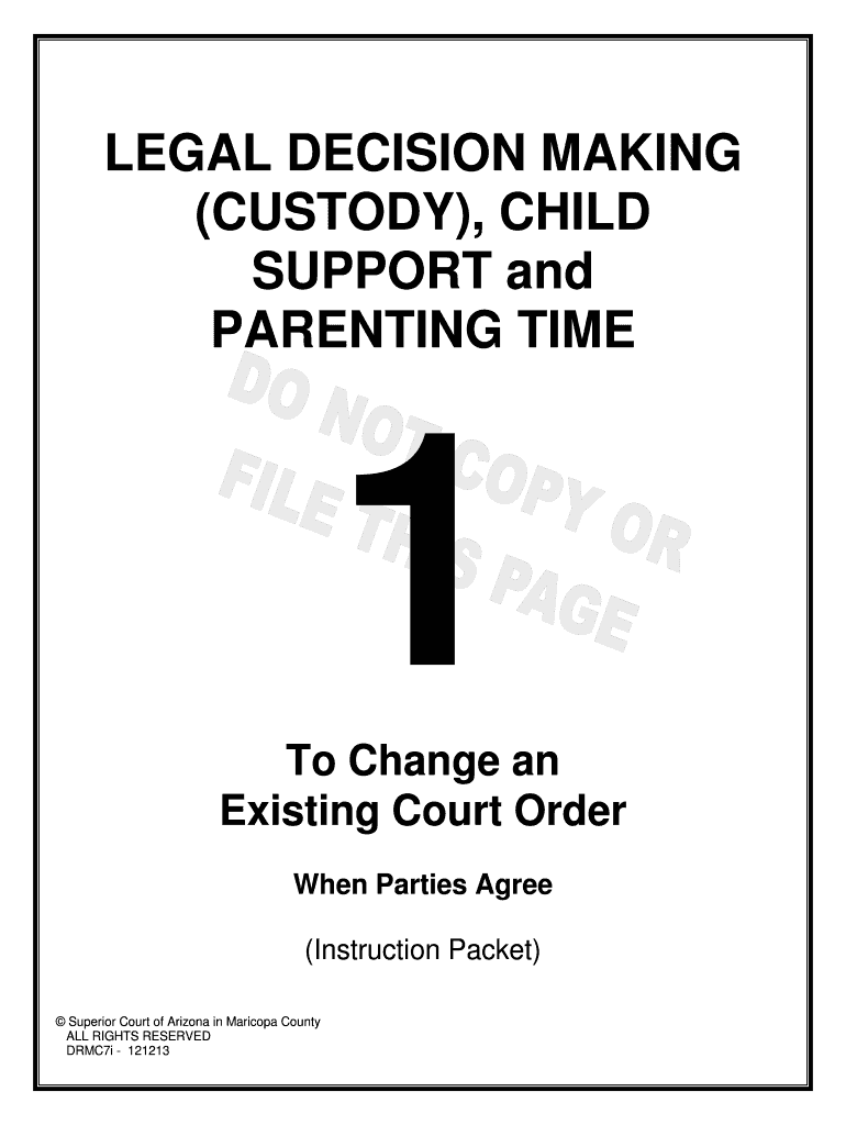 Fillable Online superiorcourt maricopa LEGAL DECISION MAKING (CUSTODY