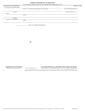 Form R-2 Report of Alteration