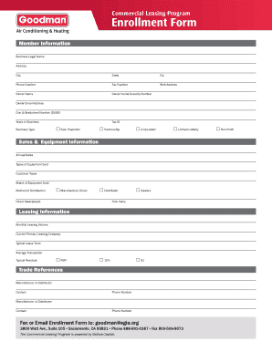 Commercial Leasing Program Enrollment Form