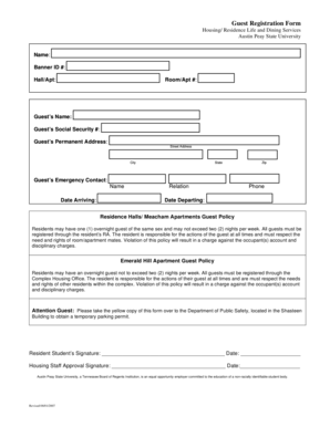 Guest Registration Form