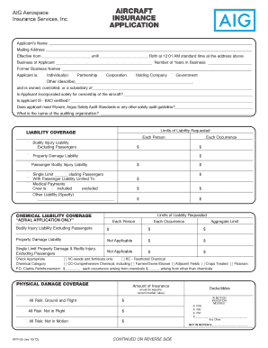 Aircraft Insurance Application