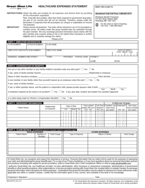 Healthcare Expenses Statement