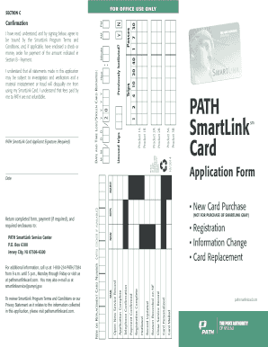 PATH SmartLink Card Application Form