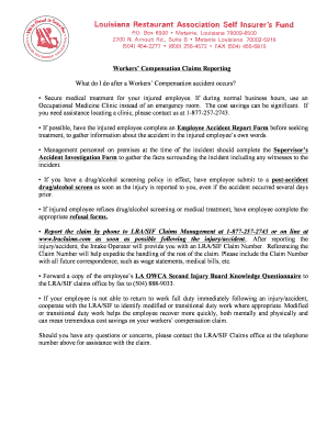Louisiana Workers' Compensation Claim Forms
